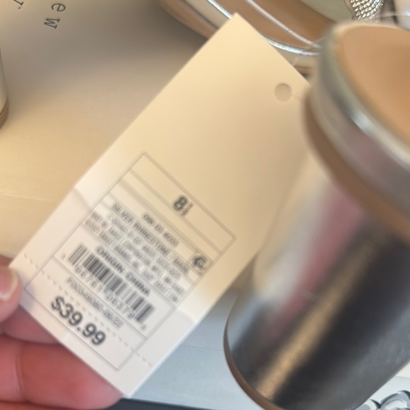 A New Day Silver Braided Heels - Picture 7 of 8